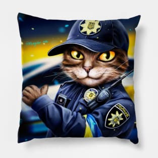 Ukrainian Cat Policeman Pillow