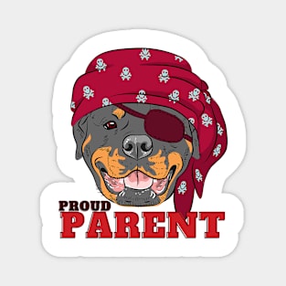 Proud Parent Dog Owner Designs, gift for animal lovers, dog owners, rottweiler owners Magnet