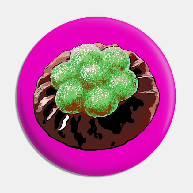 Green Jelly Biscuit Pin by Alan Hogan