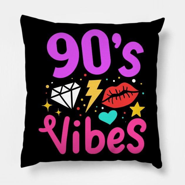 90's 1990's Nineties Pillow by KAWAIITEE