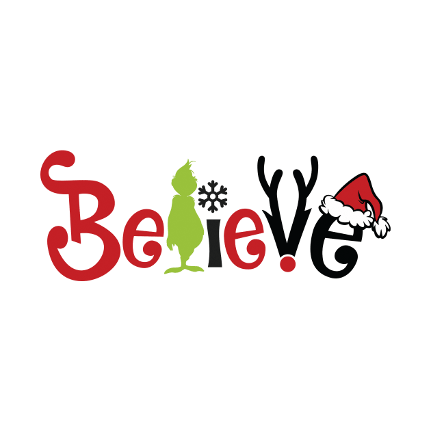 Believe Grinnch Funny Christmas Gift Santa Claus Hat by teespringplus