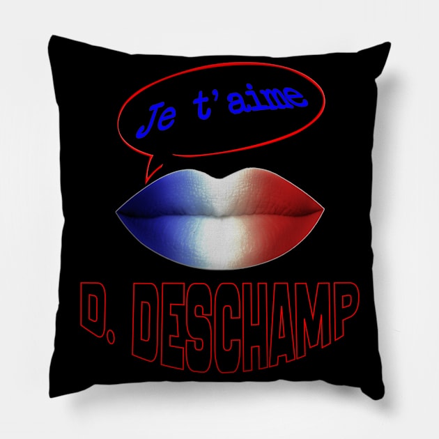 FRENCH KISS JE T'AIME DIDIER DESCHAMP Pillow by ShamSahid