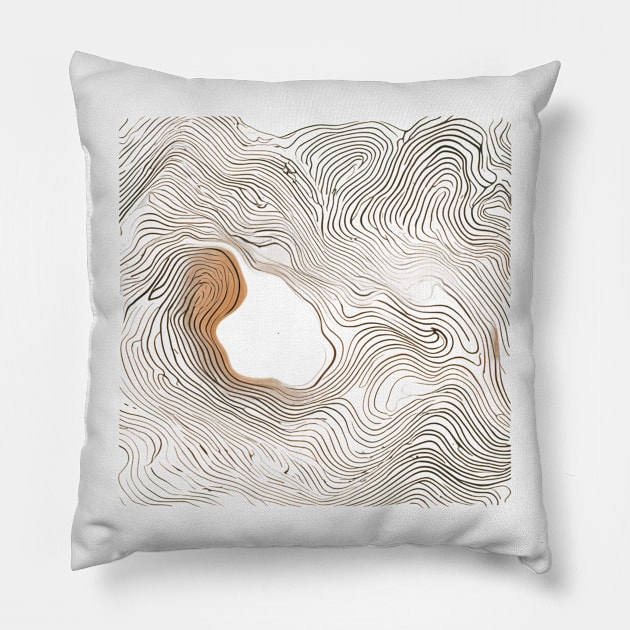 Minimalist Topography, Utah's Unknown Elevations Pillow by trubble