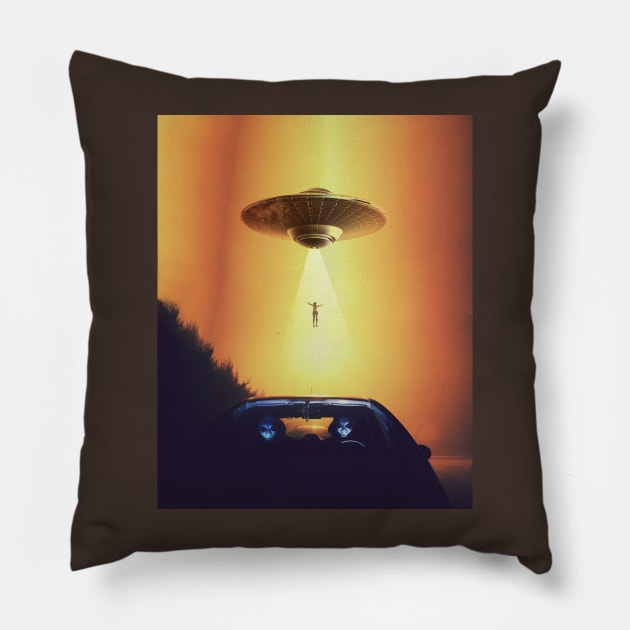 Alien Invasion Pillow by DreamCollage