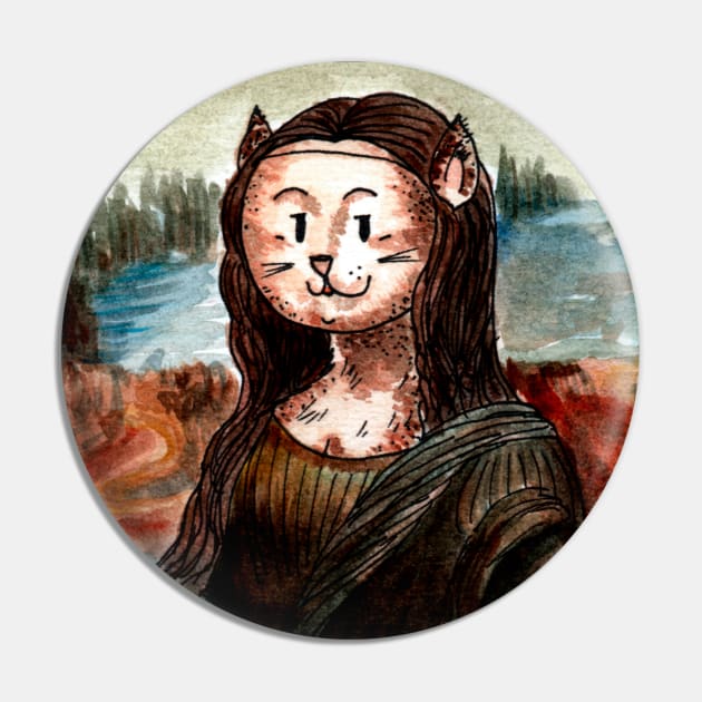 Kitty Mona Lisa Pin by repalheiros