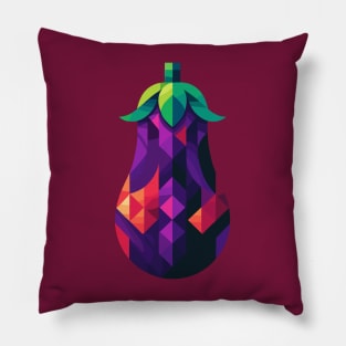 Abstract Geometric Eggplant - Color Design Pillow