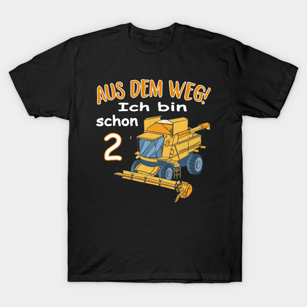 Discover 2nd Birthday 2 Year Boys Combine - Children Combine Harvester - T-Shirt