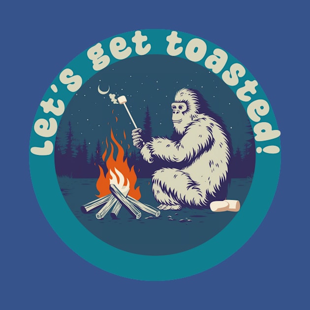 Let's get toasted!  Bigfoot toasting marshmallows by Country Otter Creations