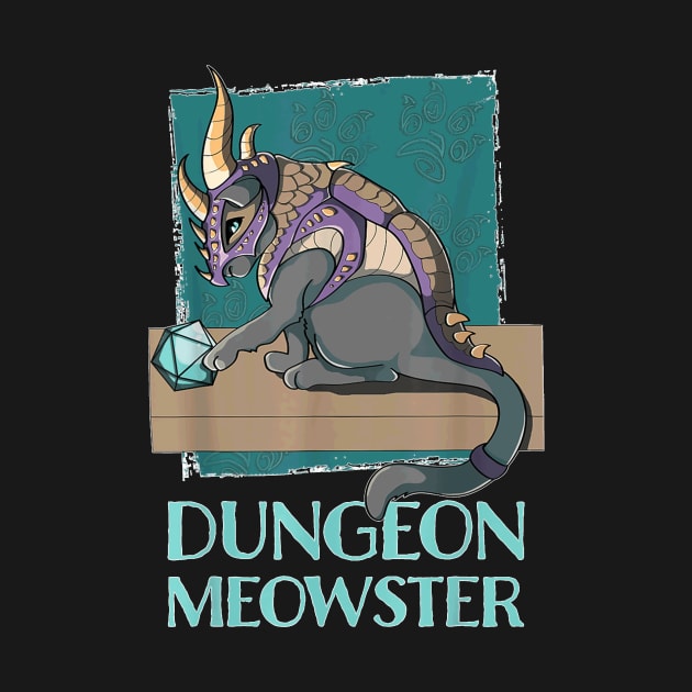 Dungeon Meowster D20 Gray Abby Cat Abletop RPG Gamer by Activate