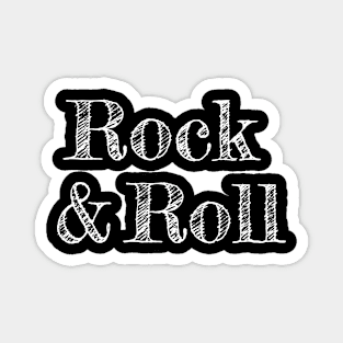 rock and roll logo design Magnet