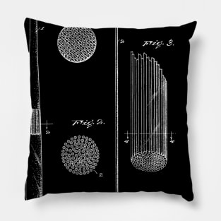 Baseball Bat Vintage Patent Hand Drawing Pillow