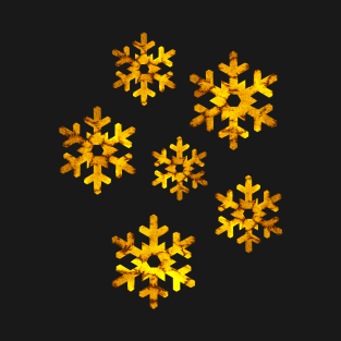 Watercolor Snowflakes (Golden Yellow) T-Shirt