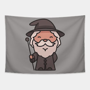 Cute New Zealand Wizard Cartoon Tapestry