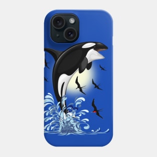 Orca Killer Whale jumping out of Ocean Phone Case