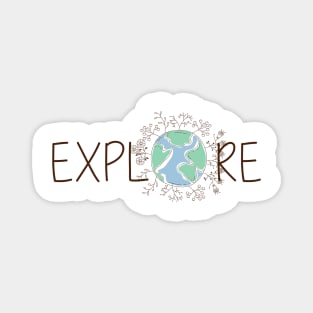 Explore Watercolor Globe Magnet