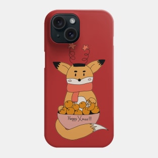 Yuletide Fox Delight: Mandarin Plate Magic Phone Case