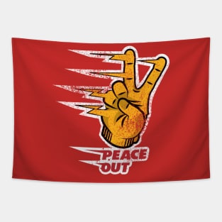 Peace Out - Gold Tapestry