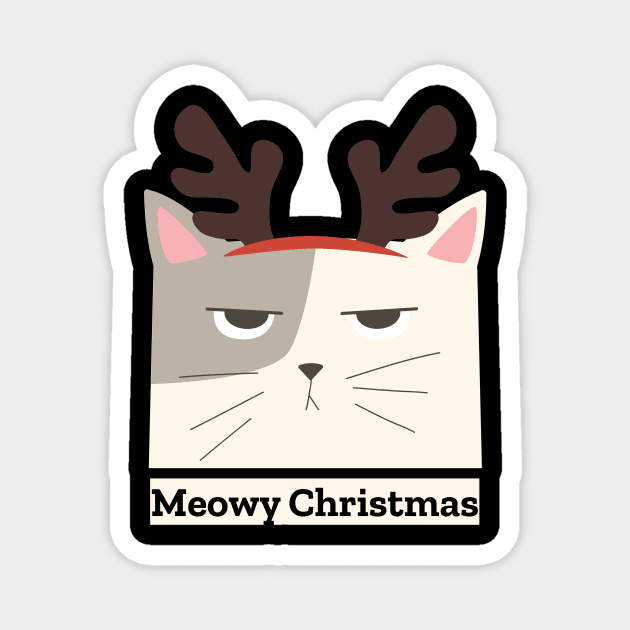 Meowy Christmas Magnet by Horisondesignz