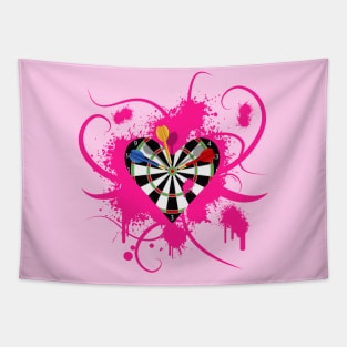 Dartboard Heart Tapestry