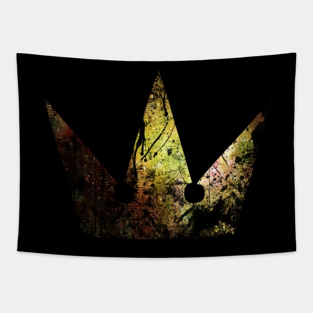 Kingdom Hearts Crown grunge galaxy Tapestry by DRKNT