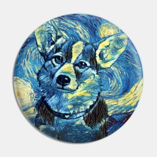 The Dog Van Gogh Style Pin