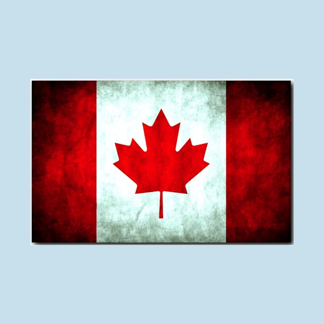 Canadian Distressed Flag by revival