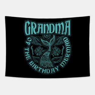 Grandma of the Birthday Mermaid Tapestry