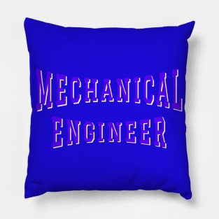 Mechanical Engineer in Purple Color Text Pillow