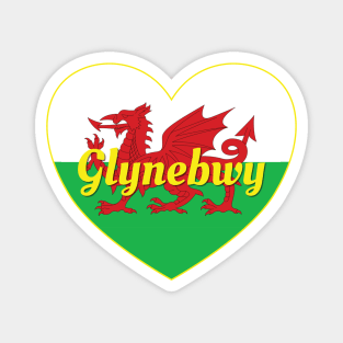 Glynebwy Cymru UK Baner Cymru Calon Magnet
