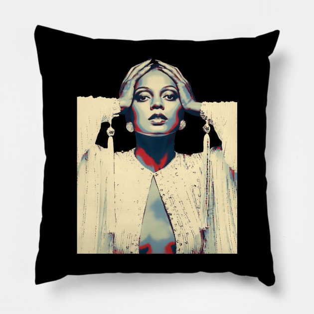 Retro girls diana ross Pillow by MasterMind_Designer