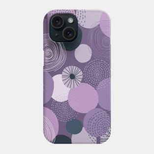 Purple Boho Vintage Circles Phone Case