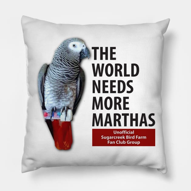 Martha - black type Pillow by Just Winging It Designs
