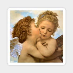 The First Kiss, angels detail by Bouguereau Magnet