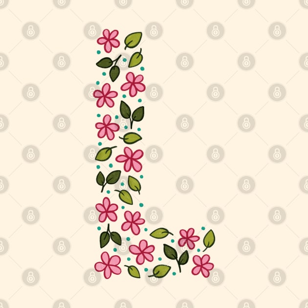 Floral Monogram Letter L by SRSigs