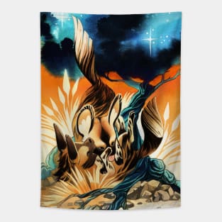 African Wild Dogs - Knight of Wands Tapestry