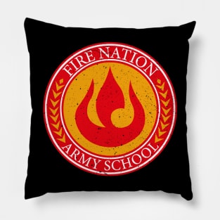 Worn Fire Nation Army School Logo Pillow