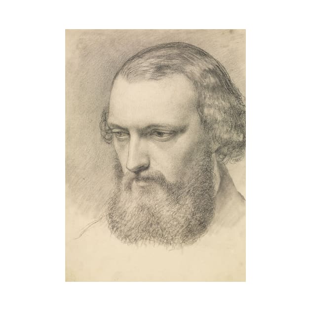 Portrait - Head Study of Daniel Casey (Three-quarter View) by Ford Madox Brown by Classic Art Stall