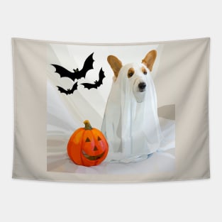 Corgi on Halloween Tapestry