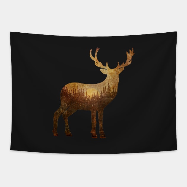 Deer at Dawn Tapestry by directdesign