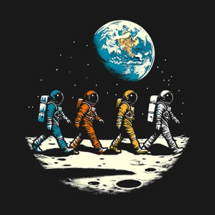 Retro Astronaut Outer Space Funny Space T-Shirt