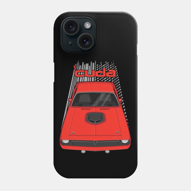 Plymouth Barracuda - Hemi Cuda - 1970 - Red Phone Case by V8social