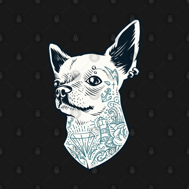 tattooed chihuahua by HomarAlgailah