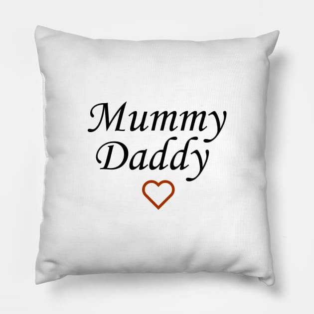 mummy and daddy Pillow by Souna's Store