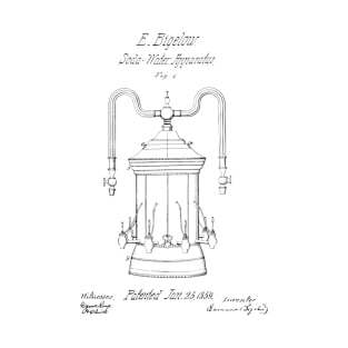 Vintage Soda Water Apparatus Patent Art c1859 T-Shirt