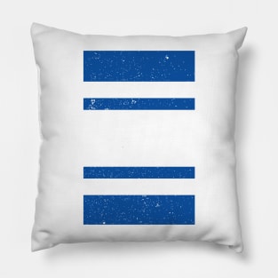 Tranmere Varsity Retro Away Blue & White Design Pillow