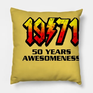 Vintage Rock Made In 1971 Pillow