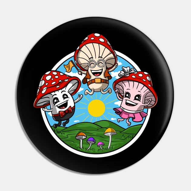 Psychedelic Magic Mushrooms Fungi Pin by underheaven