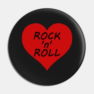 Rock 'n' Roll Lover's Retro Classic Heart Pin