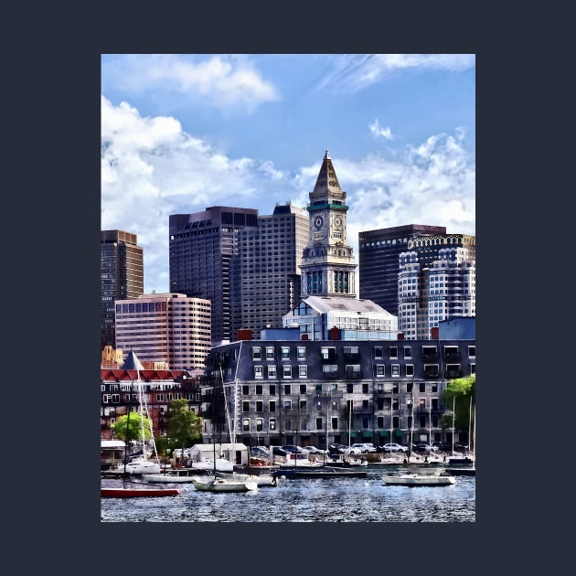 Boston MA - Skyline With Custom House Tower by SusanSavad