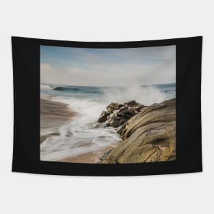 Bore Beach Waves Tapestry